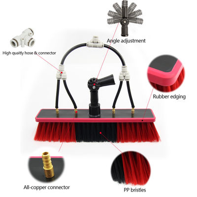 Water Fed Pole Cleaning Brush for Long Handle Dust Removal Solar Panel Window Glass