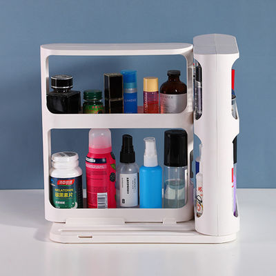 Convenient Rotation 2 Tier Rotating Spice Rack for Pull Out Kitchen Cabinet Storage