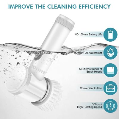 8 in 1 Electric Spin Scrubber for Kitchen Bathroom and Dishwashing Sink Cleaning