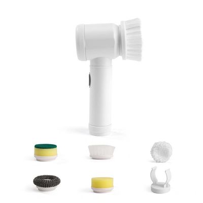 Electric Cleaning Brush White 138G USB Rechargeable for Kitchen Bathtub Tile Cleaning