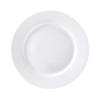 Stocked White Ceramic Dinner Plates for Restaurant Hotel Dinnerware Collection