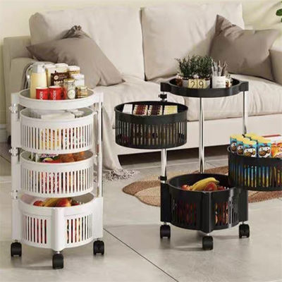 Non-folding Rack Rotating Vegetable Shelving for Sustainable Kitchen Floor Storage
