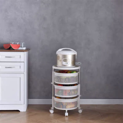 Non-folding Rack Rotating Vegetable Shelving for Sustainable Kitchen Floor Storage