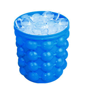 Custom Logo Portable Half Round Ice Chips Ice Bucket with Lid Pub Occasion Blue and Red