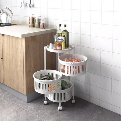 Non-folding Rack Rotating Vegetable Shelving for Sustainable Kitchen Floor Storage