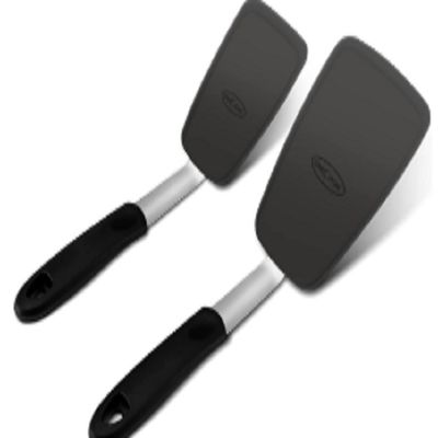 Stocked 2 Pack 600F Heat Resistant Non-Stick Flipping Eggs Silicone Spatula 149 115G