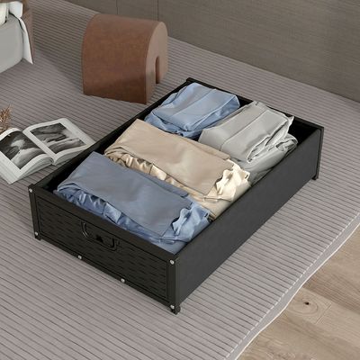 Under Bed Clothes/Toys Storage Box with Pulley and Cover The Ultimate Space Saver