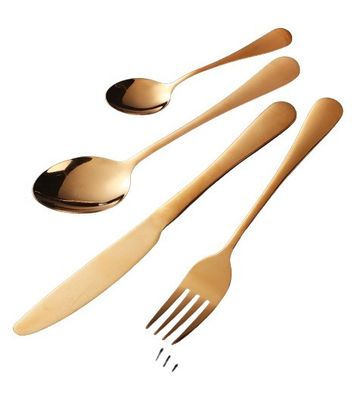 193G Utensils Bulk Gold Plated Stainless Steel Cutlery Set Kitchen Fork Spoon Knife