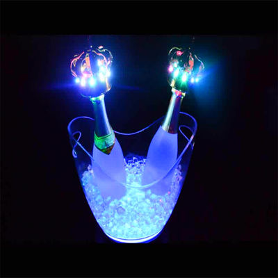 Oval Shape LED Luxury Flashing Wine Vodka Whiskey Champagne Buckets for KTV Bar Party