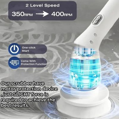 White Plastic Electric Cleaning Brush Set Top Selling Spin Scrubber for Deep Cleaning