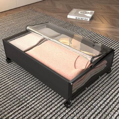 Functional Design Multifunctional Pulley Storage Rack for Under Bed Clothes/Book/Toy