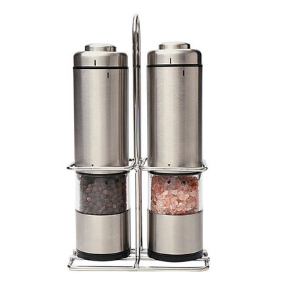 One Handed Operated Electric Pepper Grinder Adjustable Coarseness for Effortless BBQ