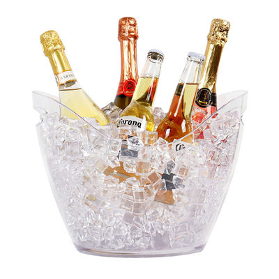 Modern Party Occasion LED Ice Bucket with RGB Colorful Lights and Clear Plastic Holder