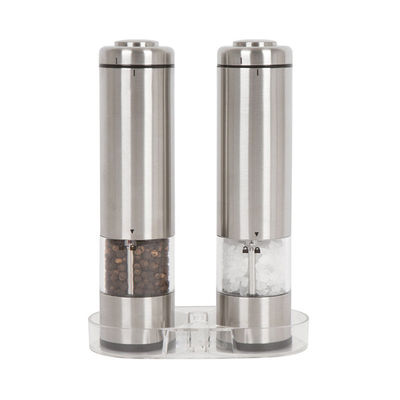 One Handed Operated Electric Pepper Grinder Adjustable Coarseness for Effortless BBQ