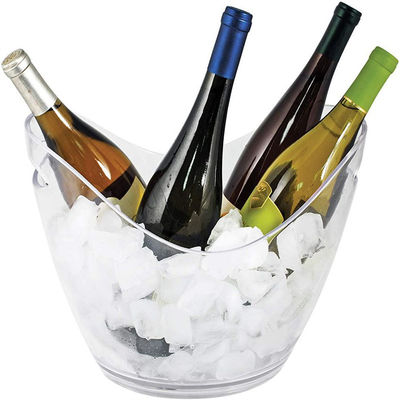 8L LED Acrylic Plastic Ice Bucket Modern Design Style for Party Bar Buckets Tongs Type