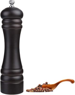 Costomized Logo Wooden Manual Salt and Pepper Grinder Set with Adjustable Coarseness