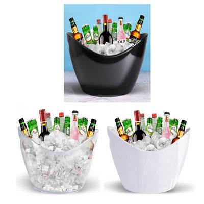 8L LED Acrylic Plastic Ice Bucket Modern Design Style for Party Bar Buckets Tongs Type