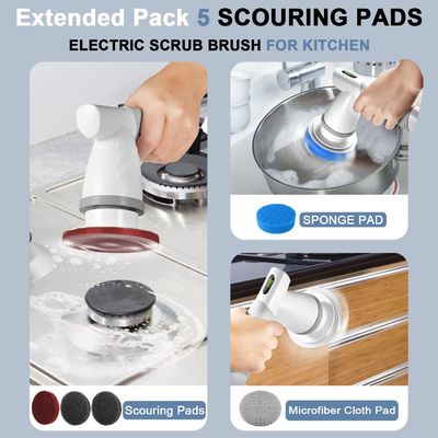 9 in 1 USB Electric Cleaning Brush for Kitchen Bathroom Bathtub and Dishwashing Sink
