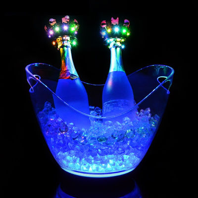 Party Club Hotel Acrylic Plastic Drinks Container Custom Logo Led Acrylic Ice Bucket