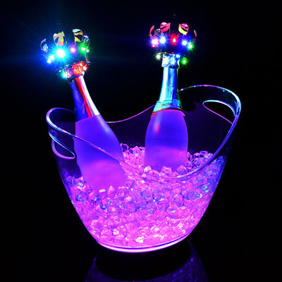 Party Club Hotel Acrylic Plastic Drinks Container Custom Logo Led Acrylic Ice Bucket
