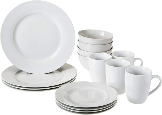 Manufacture Round Dinner Table Set Fine Plates Set for White Bone Porcelain Dinner Ware