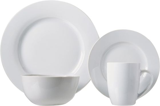 Manufacture Round Dinner Table Set Fine Plates Set for White Bone Porcelain Dinner Ware
