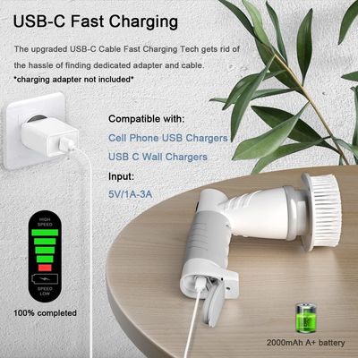Multifunctional Hand Free 9 In 1 Electric Washing Cleaning Brush With USB Charging