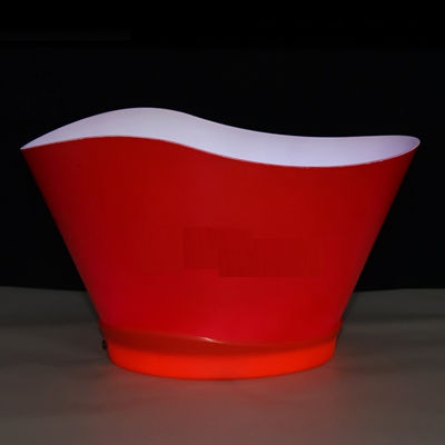 Custom Logo Ice Bucket 12L Lighting Party Clear Beer Champagne LED Wine Bottle Cooler