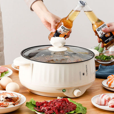 Non-Stick Coating Home Electric Skillet Portable Electric Hot Pot for Household