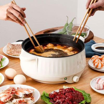 Non-Stick Coating Home Electric Skillet Portable Electric Hot Pot for Household
