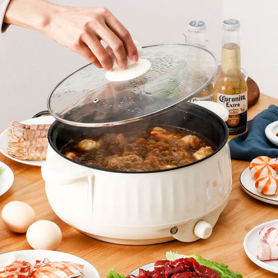 Non-Stick Coating Home Electric Skillet Portable Electric Hot Pot for Household