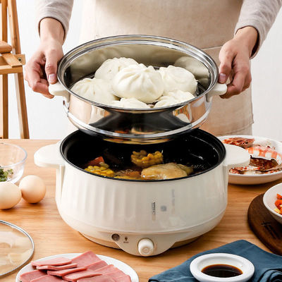 Non-Stick Coating Home Electric Skillet Portable Electric Hot Pot for Household