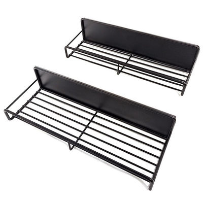 Single Tier Magnetic Spice Storage Racks in Black Color for Kitchen Organization
