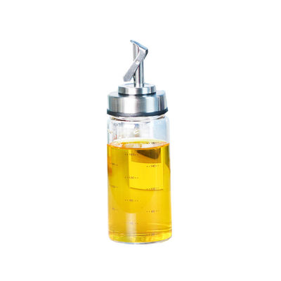 Automatic Opening and Closing Oil Bottle for Kitchen High Borosilicate Glass 6.4*25cm