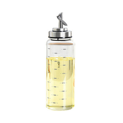 Automatic Opening and Closing Oil Bottle for Kitchen High Borosilicate Glass 6.4*25cm