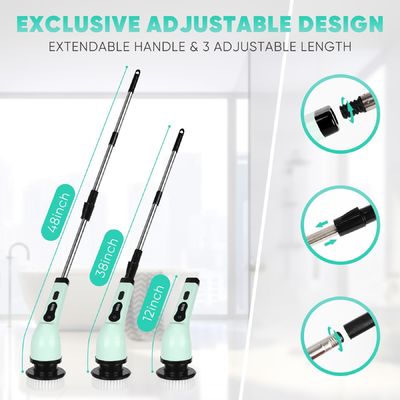 Electric Spin Scrubber Cordless Bath Tub Kitchen Cleaner Brush for Household Cleaning