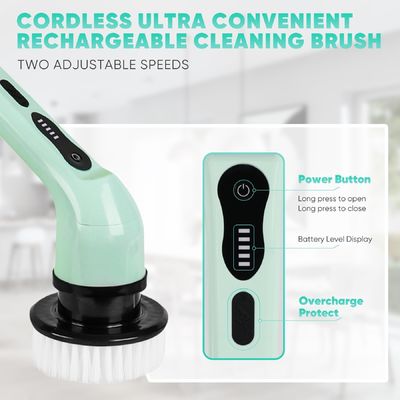 Electric Spin Scrubber Cordless Bath Tub Kitchen Cleaner Brush for Household Cleaning