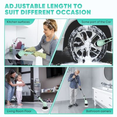 Electric Spin Scrubber Cordless Bath Tub Kitchen Cleaner Brush for Household Cleaning