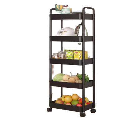 Multifunctional 5 Tier Rotatable Kitchen Vegetable Organizer with Portable Trolley