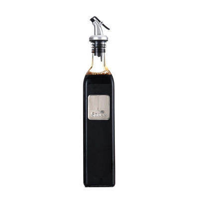 Other Cooking Tools Square High White Glass Oil Bottle with Customized Logo Nozzle