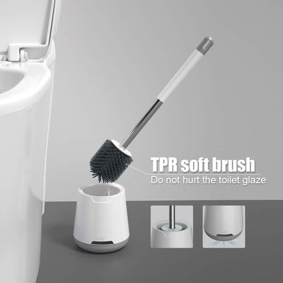 TPR Round Plastic Cleaning Brush Toilet Brush Holder Set for Superior Bathroom Hygiene