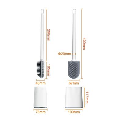 TPR Round Plastic Cleaning Brush Toilet Brush Holder Set for Superior Bathroom Hygiene