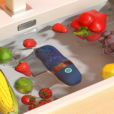 Wireless Built-in Battery Capsule Shape Food Cleaner for Small Home Dark Blue Color