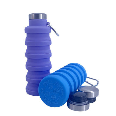 Retractable Design Large Capacity Silicone Sports Water Bottle for Outdoor Activities