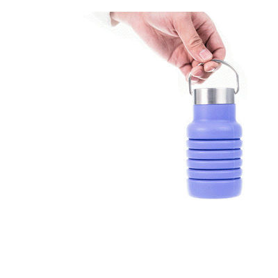 Retractable Design Large Capacity Silicone Sports Water Bottle for Outdoor Activities