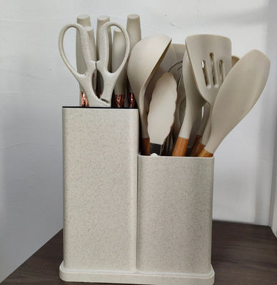 Silicone Kitchen Utensils Set 19 Pcs Cooking Tools with Wooden Handle Accessories