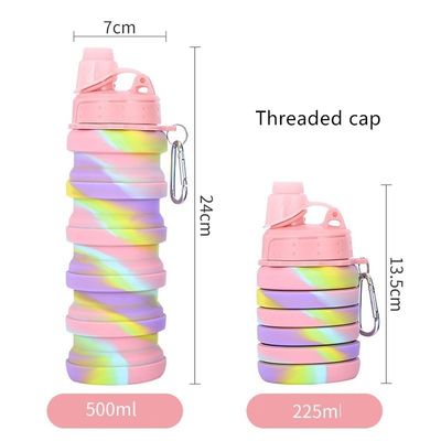 Portable Water Bottle for Fitness and Riding Creative Camouflage Silicone Folding Mug