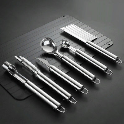 Stainless Steel Fruit Vegetable Tools Set 6 Pieces for Multifunctional House Kitchen