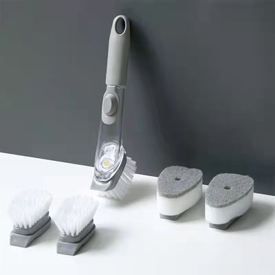 Kitchen Tools Cleaning Brushes 2 in 1 Dish Washing Brush with Long Handle and Sponge