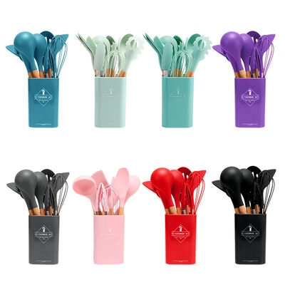 Restaurant Kitchen Accessories 11-Piece Non-Stick Utensil Set with Silicone Spatula